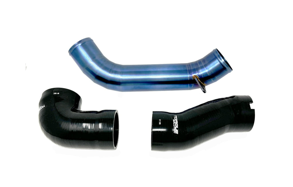 Torque Solution Titanium 3" Intake Pipe Burnt Blue Finish