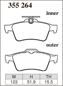 Dixcel Z Type Brake Pads Z-355264 image 2
