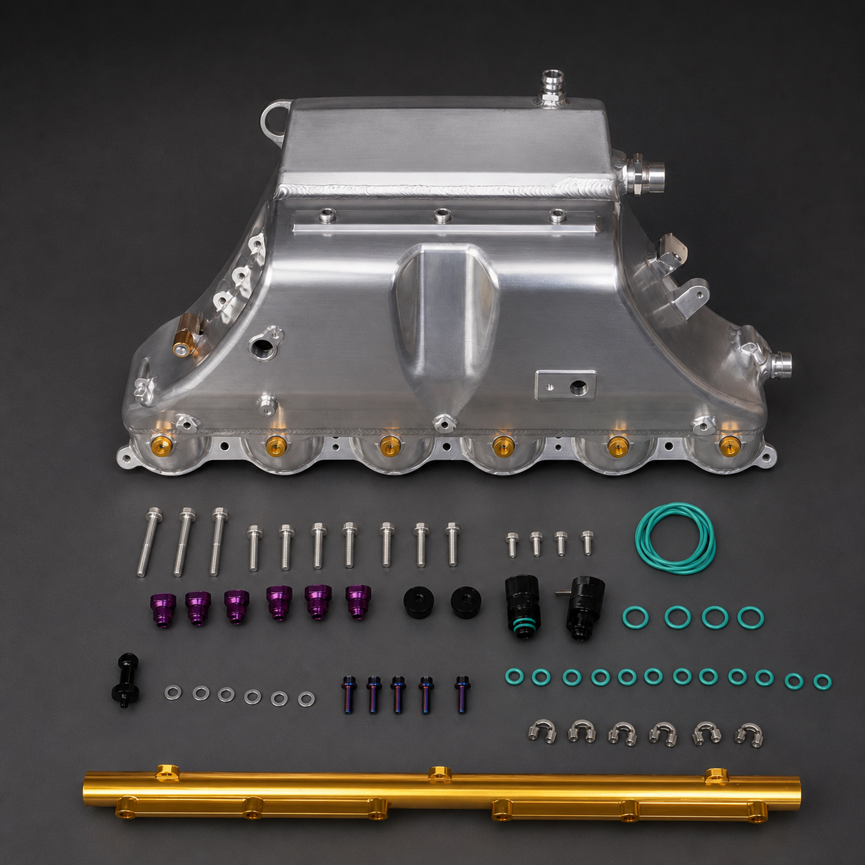 VCTR Performance BMW X3 M/X4 M F97/F98 S58 Billet Intake Manifold Charge Cooler – front three-quarter view