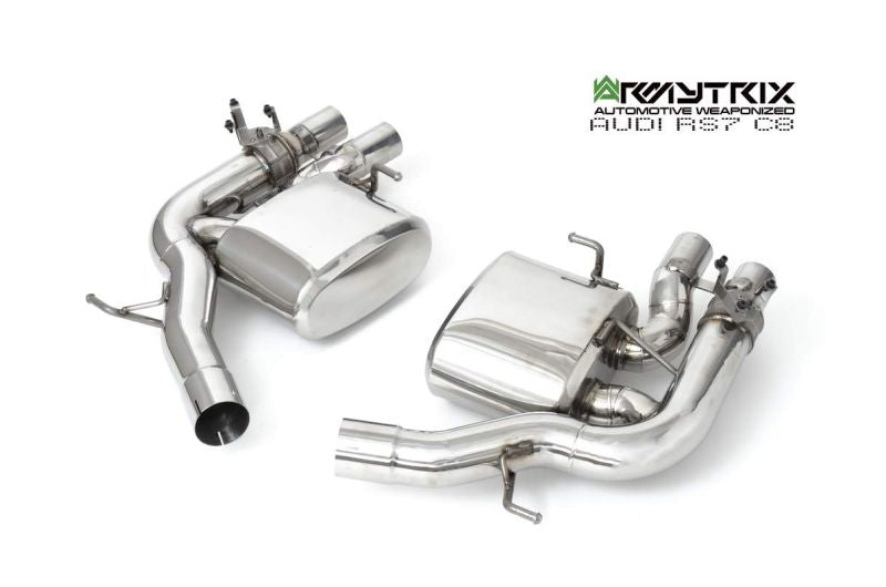 Armytrix Stainless Steel Valvetronic Cat Back Exhaust System - Audi RS6/RS7 C8, Carbon Fibre Tip Option - AUC8R-DC18