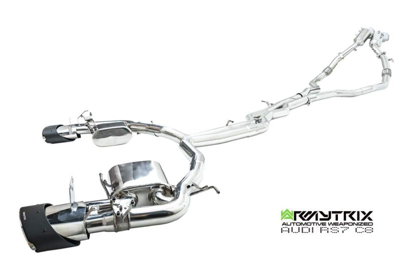 Armytrix Stainless Steel Valvetronic Cat Back Exhaust System - Audi RS6/RS7 C8, Carbon Fibre Tip Option - AUC8R-DC18