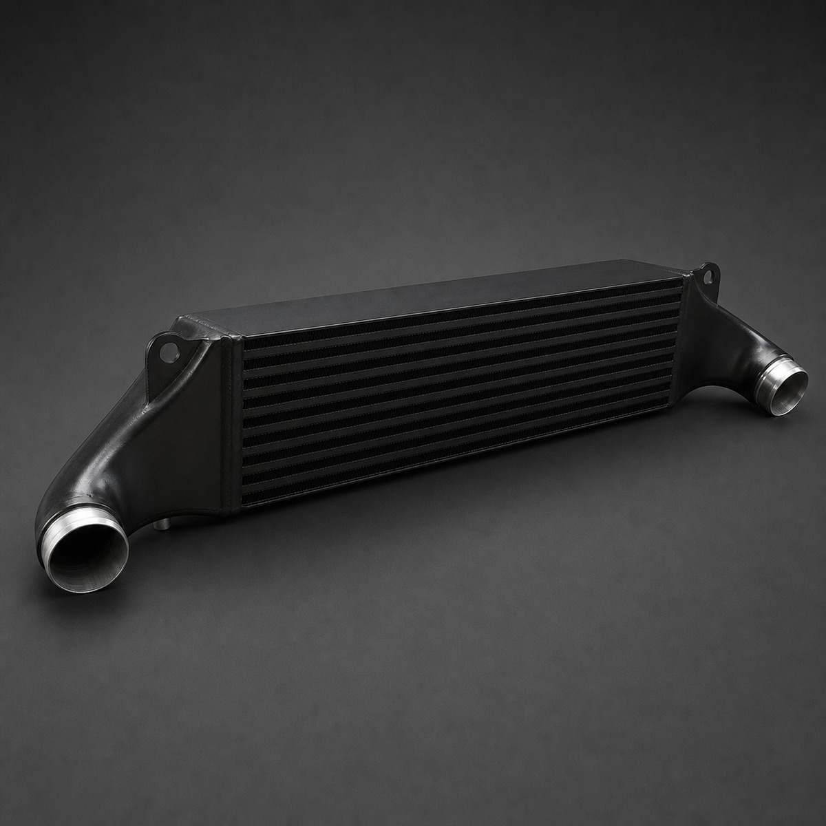 VCTR Performance Audi RS3 8V/TTRS 8S EVO1 Intercooler — Black – side three-quarter view