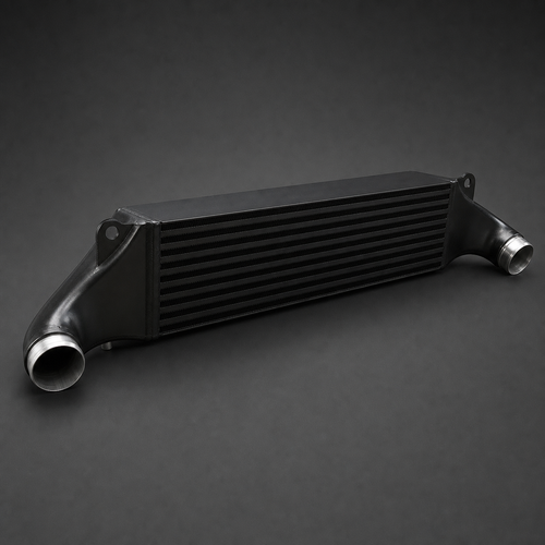 VCTR Performance Audi RS3 8V/TTRS 8S EVO1 Intercooler — Black – side three-quarter view