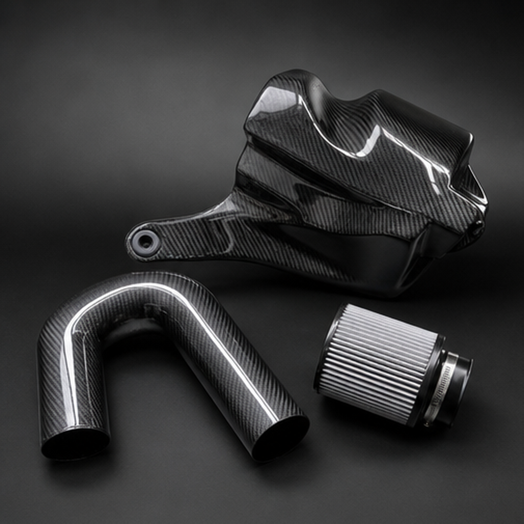 VCTR Performance BMW 3/4 Series F3X N20 Carbon Fibre Intake System – front three-quarter view