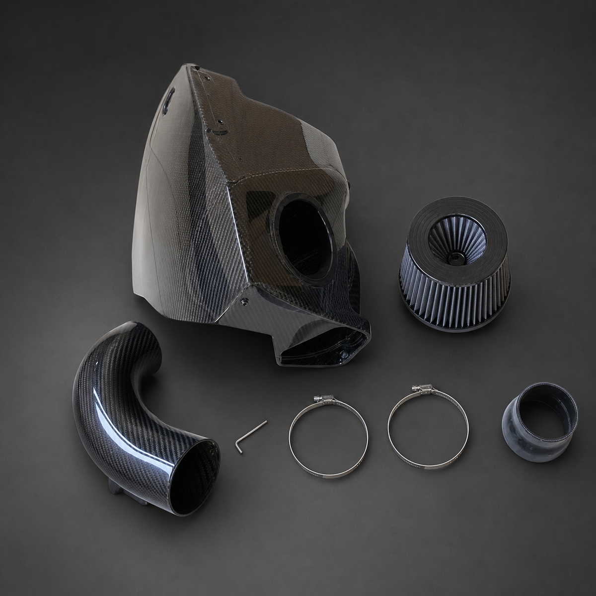VCTR Performance Toyota Supra A90/BMW Z4 G29 Carbon Fibre Intake System – elevated top view