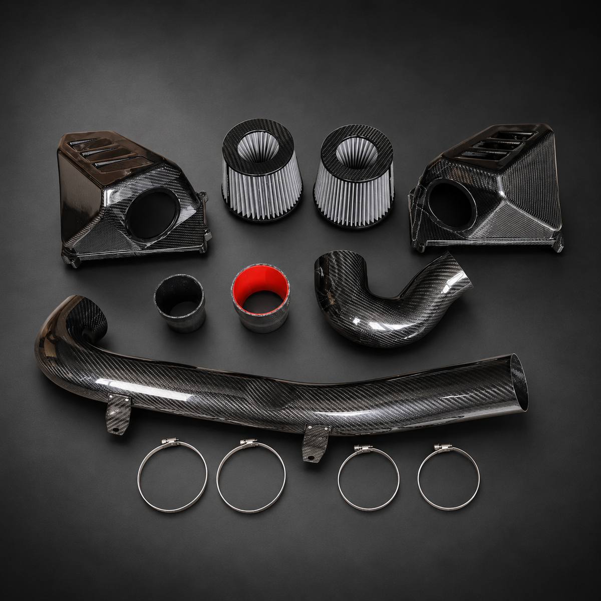 VCTR Performance BMW M2/M3/M4 G8X S58 Dry Carbon Fibre Intake System — studio view 2