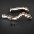 VCTR Performance BMW M2/M3/M4 G87/G80/G82 S58 Flex-Section Downpipes – front three-quarter view