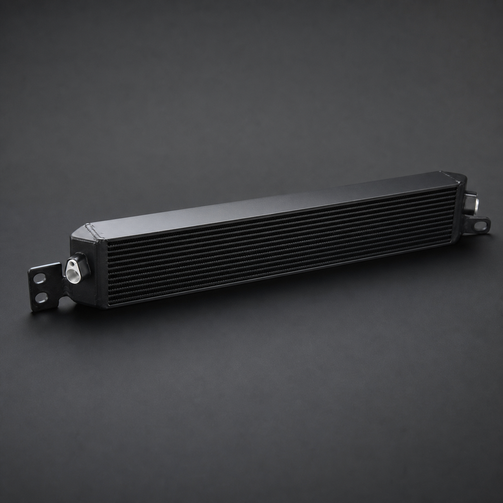 VCTR Performance BMW M3 E90/E92 S65 Oil Cooler – side three-quarter view