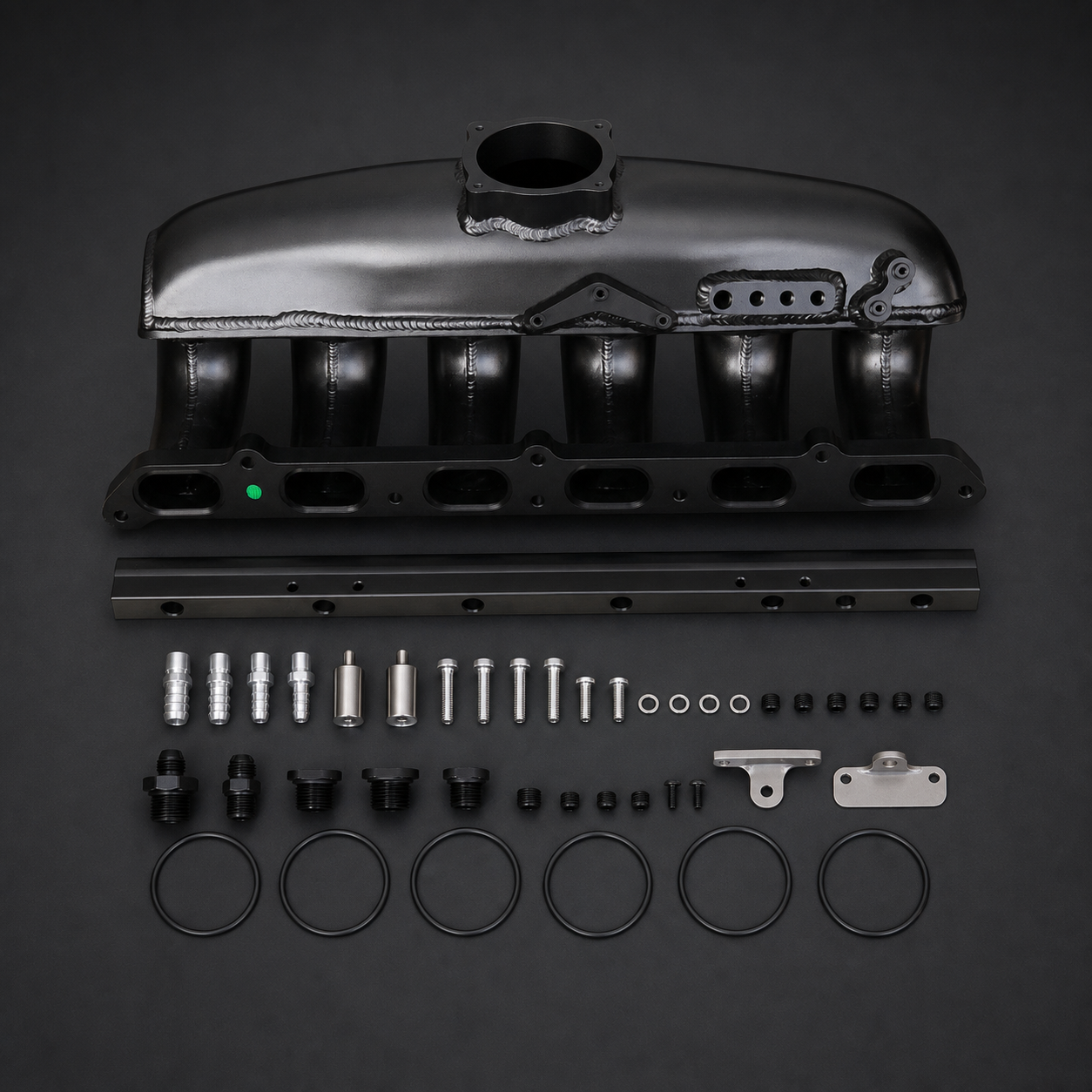 VCTR Performance BMW N54/N55 Port-Injection Intake Manifold – elevated top view