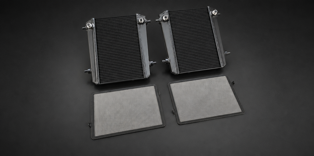 VCTR Performance BMW M2/M3/M4 G87/G80/G82 S58 Auxiliary Radiator – elevated top view