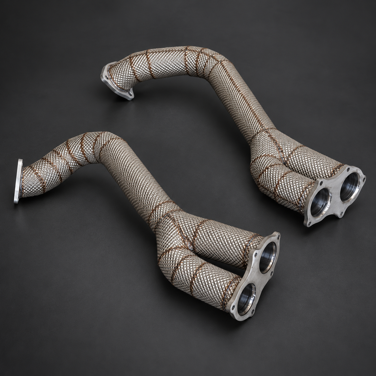 VCTR Performance Porsche 718 GT4/GTS Exhaust Pipe Kit — Heat Shield — 2020–2022 — view 2