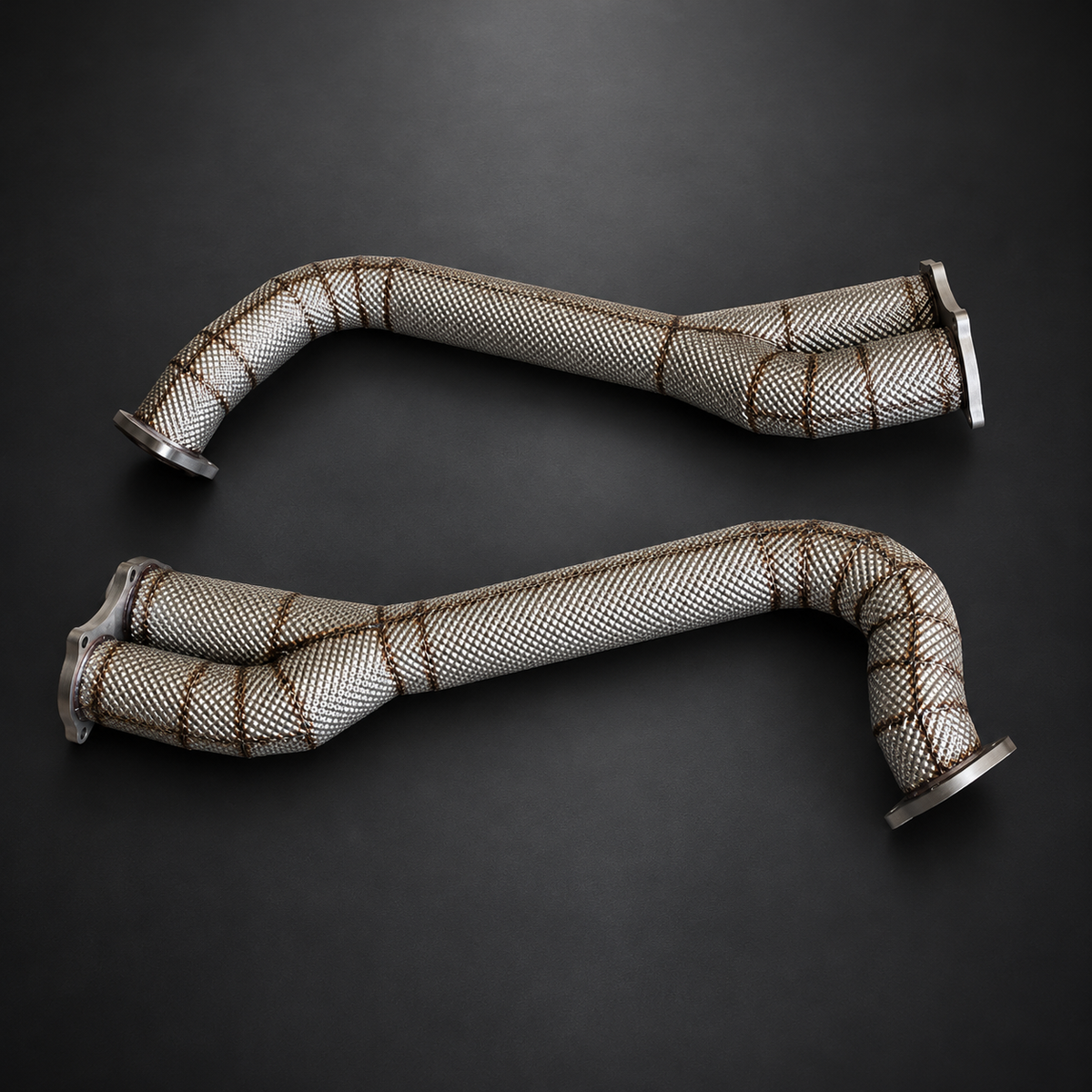 VCTR Performance Porsche 718 GT4/GTS Exhaust Pipe Kit — Heat Shield — 2020–2022 — view 3