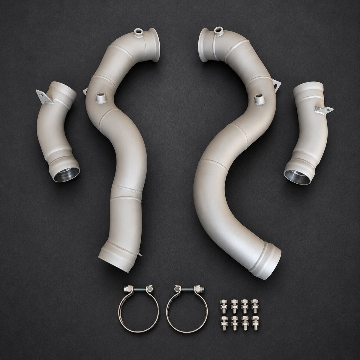 VCTR Performance Mercedes-AMG GLC63 M177 Downpipe Kit — Ceramic Coating — view 1