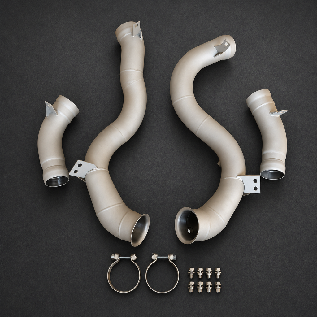VCTR Performance Mercedes-AMG GLC63 M177 Downpipe Kit — Ceramic Coating — view 2
