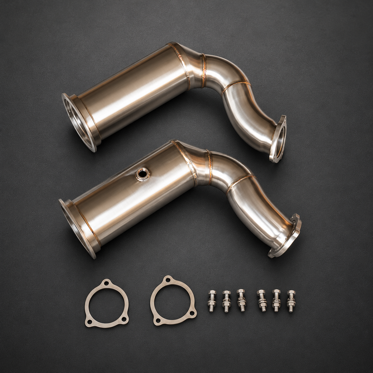 VCTR Performance Porsche Cayenne Turbo S E-Hybrid 4.0L Downpipe Kit — view 1