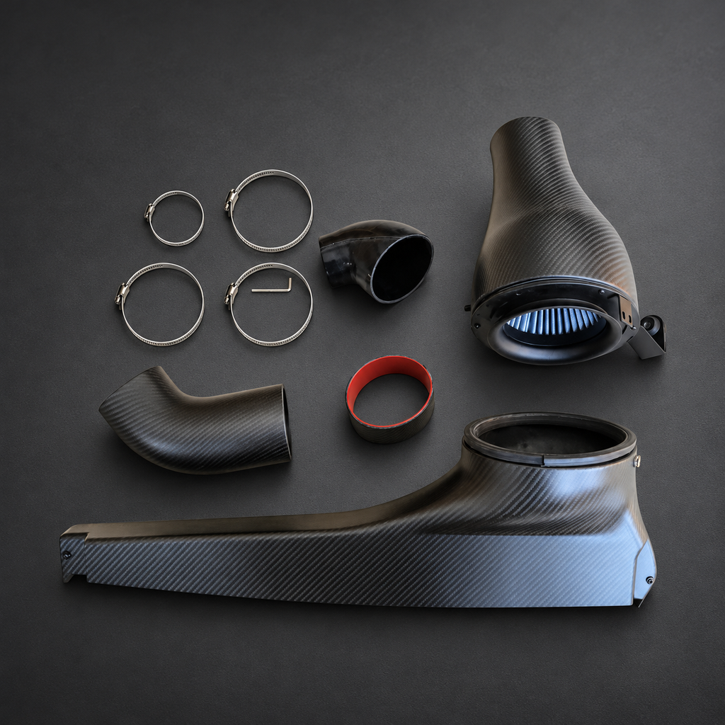 VCTR Performance VW Golf GTI MK8 Carbon Fibre Intake System — Matte Black — view 3