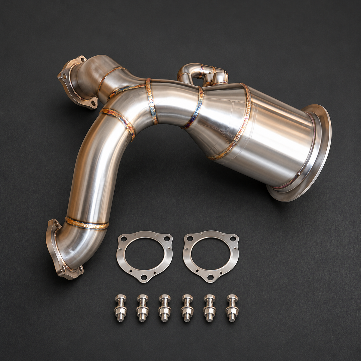 VCTR Performance Porsche Cayenne 3.0T Downpipe Kit — 2019–2023 — view 1