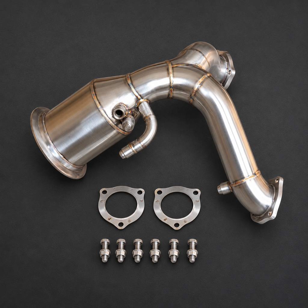 VCTR Performance Porsche Cayenne 3.0T Downpipe Kit — 2019–2023 — view 2
