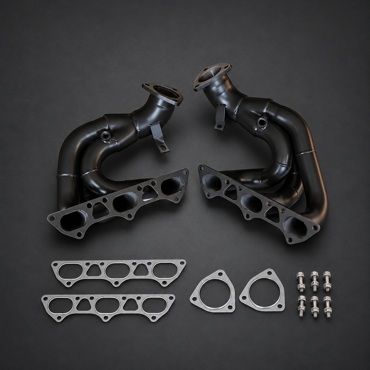 VCTR Performance Porsche 718 GT4 RS / Spyder Exhaust Headers — Heat Shield — view 2