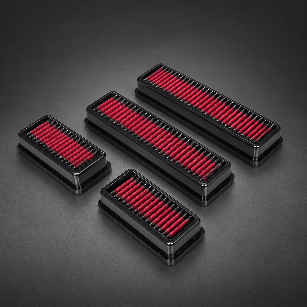 VCTR Performance BMW X3M F97 / X4M F98 Air Filters — Red — studio view 1
