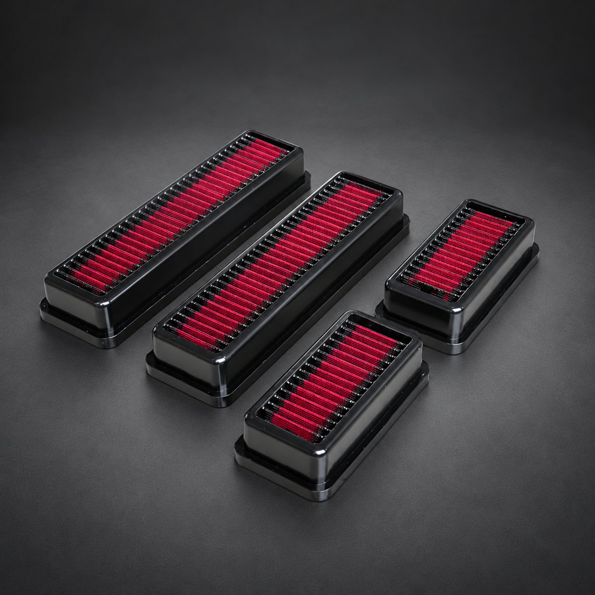 VCTR Performance BMW X3M F97 / X4M F98 Air Filters — Red — studio view 2