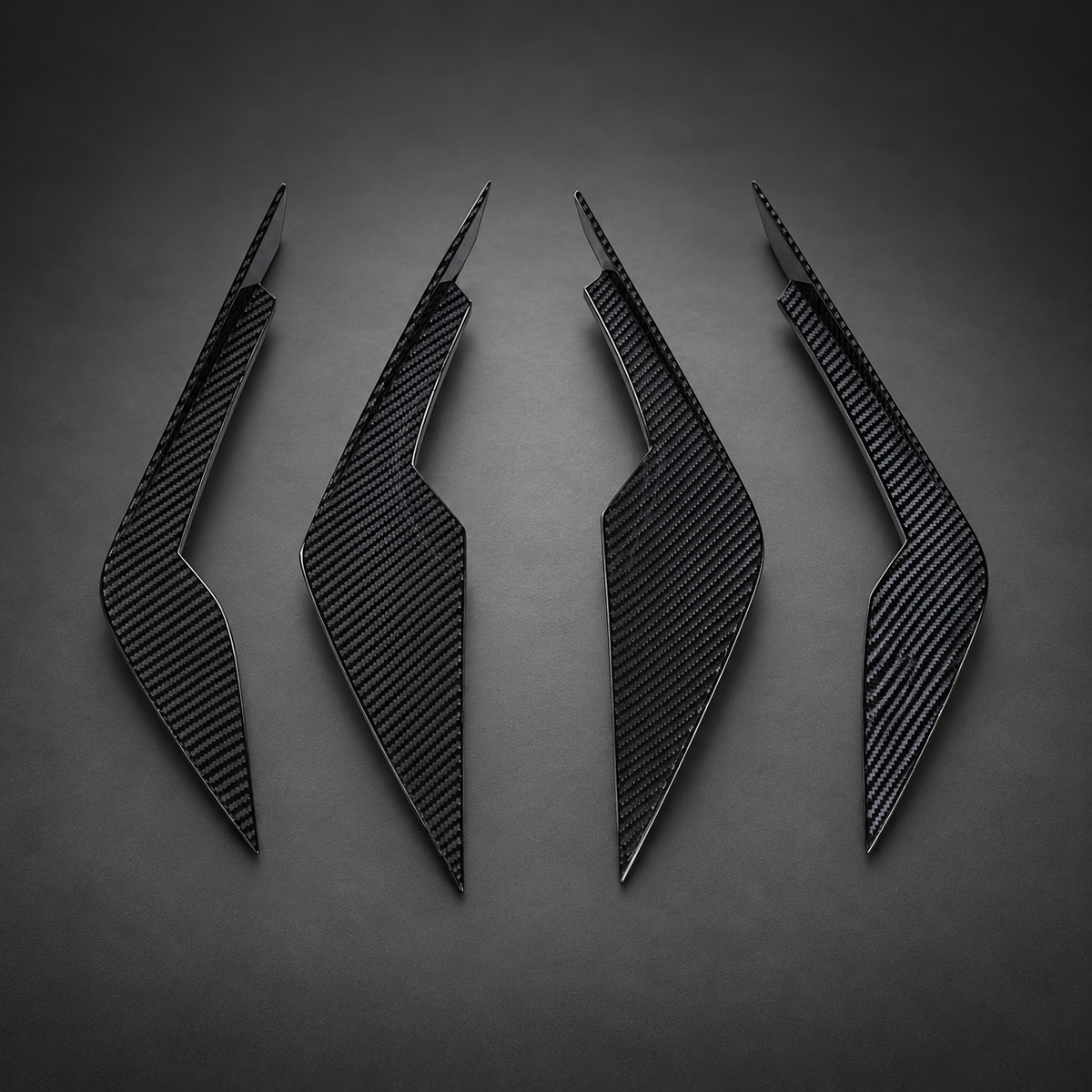 VCTR Performance BMW M3 G80 / M4 G82/G83 Carbon Fibre Front Lip and Canards — studio view 1