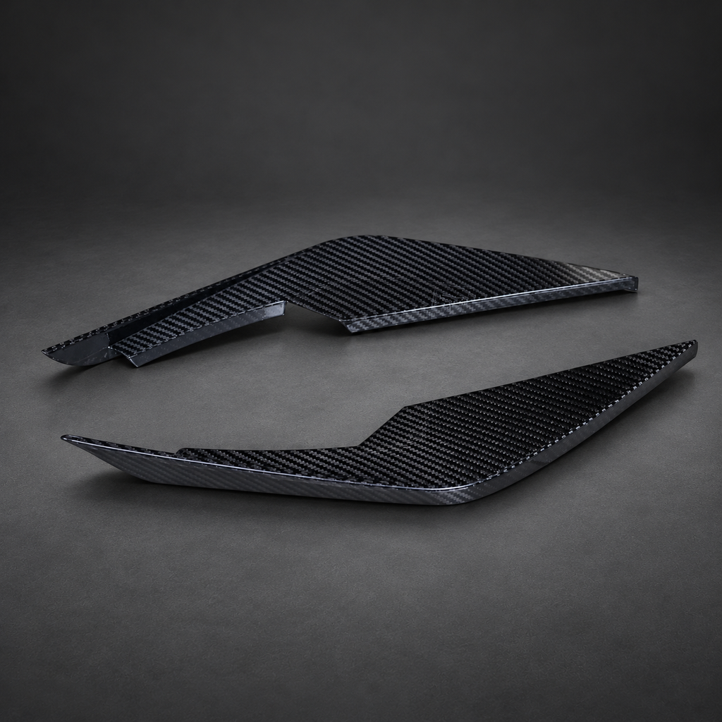 VCTR Performance BMW M3 G80 / M4 G82/G83 Carbon Fibre Front Lip and Canards — studio view 2
