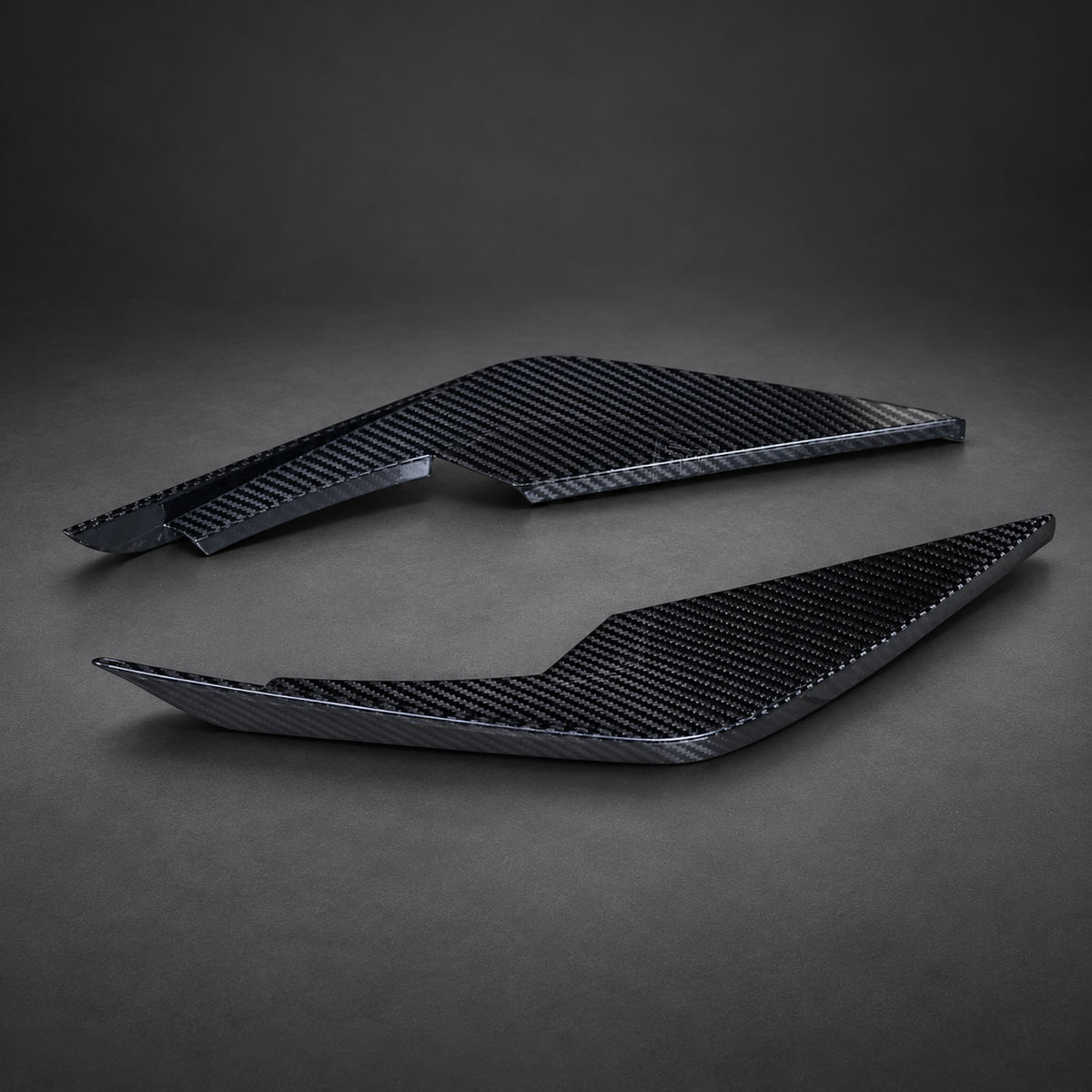 VCTR Performance BMW M3 G80 / M4 G82/G83 Carbon Fibre Front Lip and Canards — studio view 2