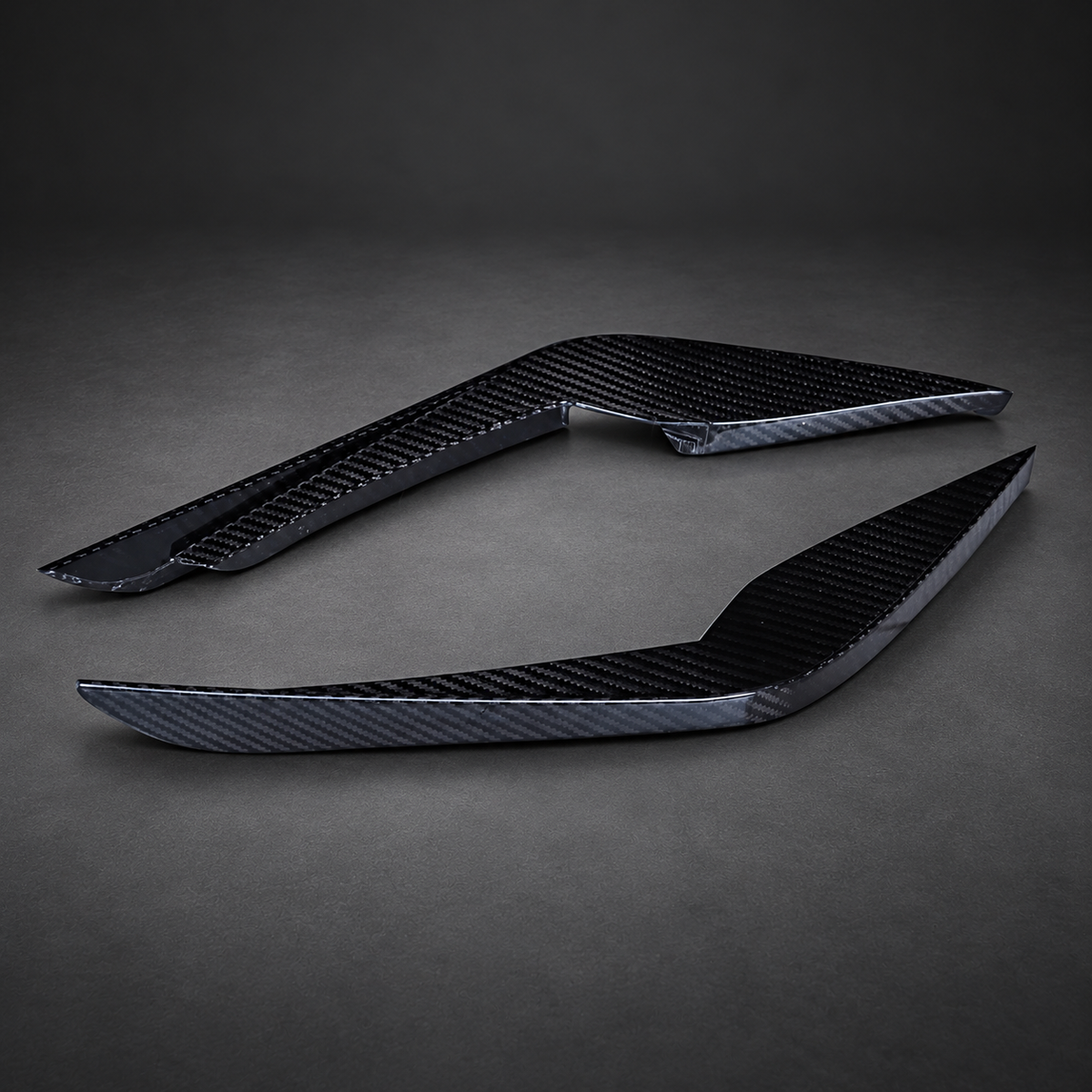 VCTR Performance BMW M3 G80 / M4 G82/G83 Carbon Fibre Front Lip and Canards — studio view 3
