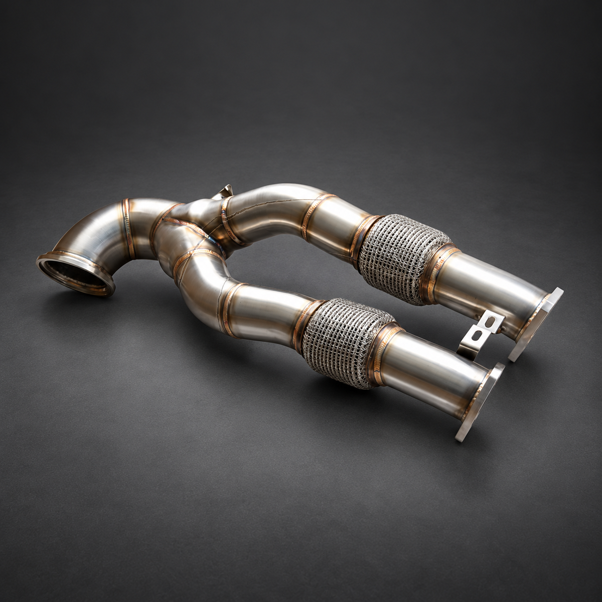 VCTR Performance Audi RS3 8V / TTRS 8S 2.5T Downpipe Kit — 2017+ — studio view 3