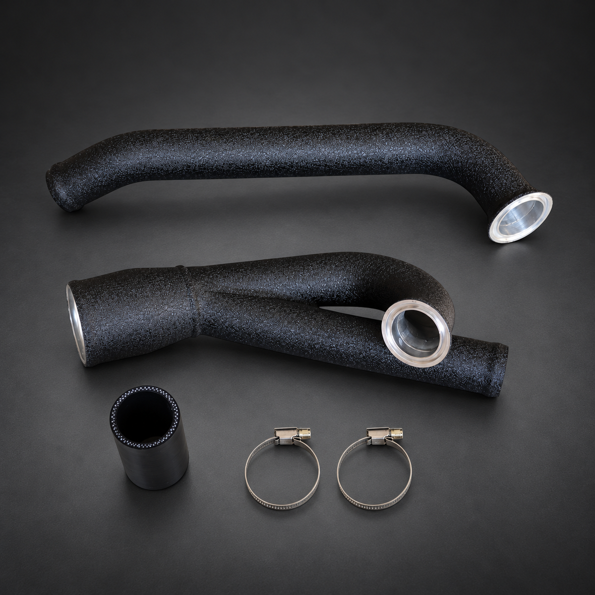 VCTR Performance BMW 335i N54 Turbo Outlet Charge Pipe — RHD — 2007–2013 — studio view 3