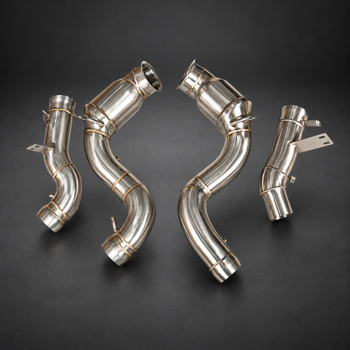 VCTR Performance Mercedes-AMG GLE63 S / GLS63 4.0T Catted Downpipe Kit — OPF — studio view 2