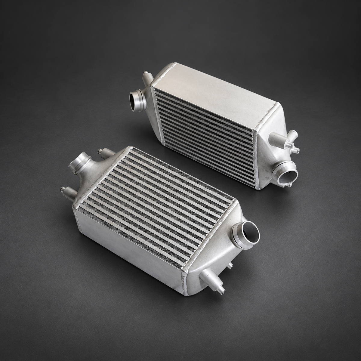 VCTR Performance Porsche 911 Turbo 991.1/991.2 Twin Intercooler Kit — studio view 2