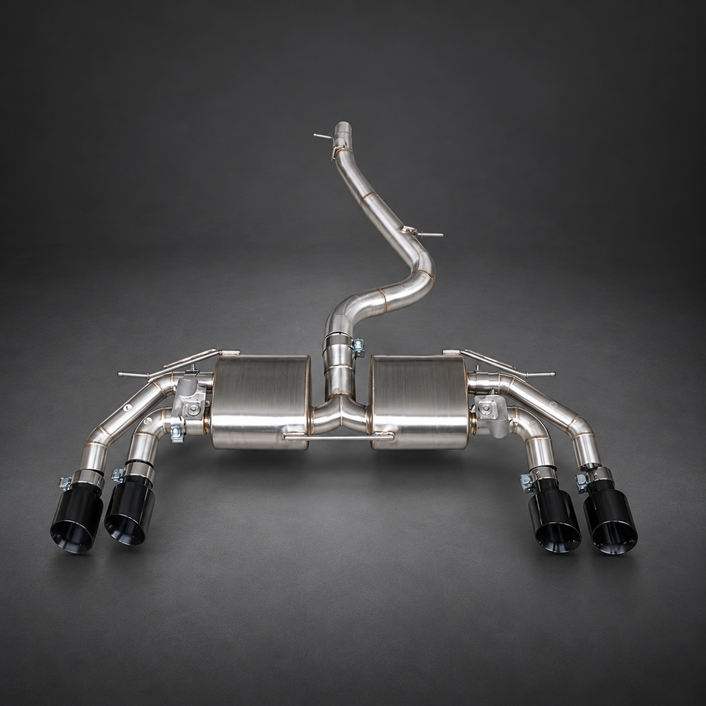 VCTR Performance VW Golf R MK7/MK7.5 Exhaust System — studio view 1